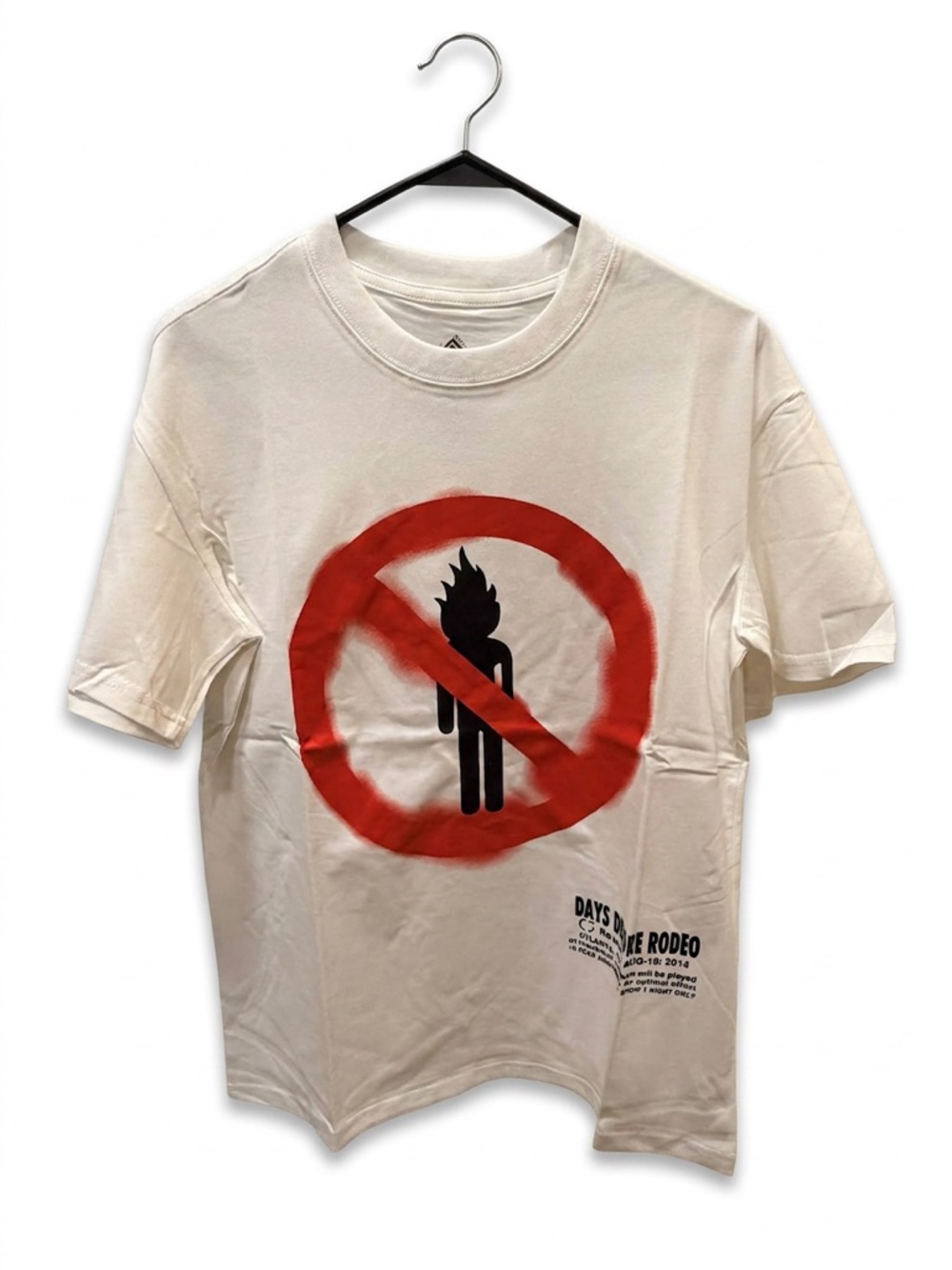 Travis Scott White T‑Shirt with Red Graphic